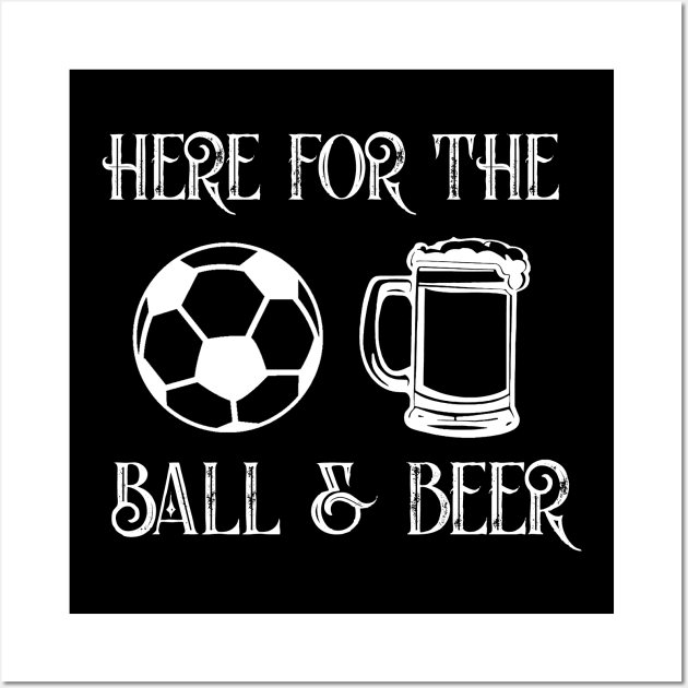 Balls & beer funny soccer alley sport drinking Wall Art by MarrinerAlex